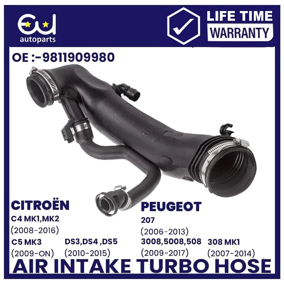 Air Intake Hose for Citroen C4 C5 III (RD_) Peugeot 207 308 1.6 16V RCZ 8-15 R